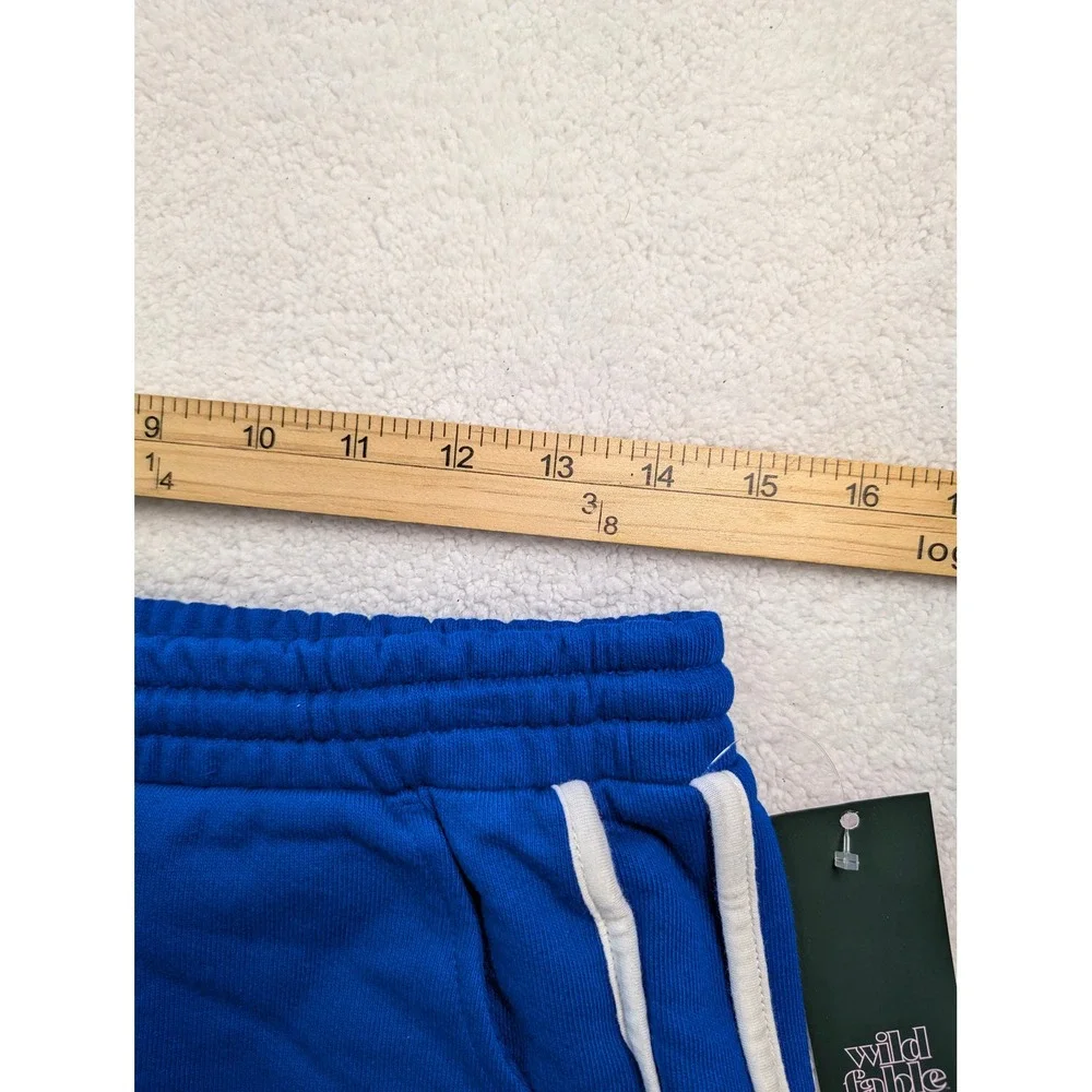 Wild Fable Womens Blue Dolphin Hem Athletic Shorts Drawstring Waist Pockets M